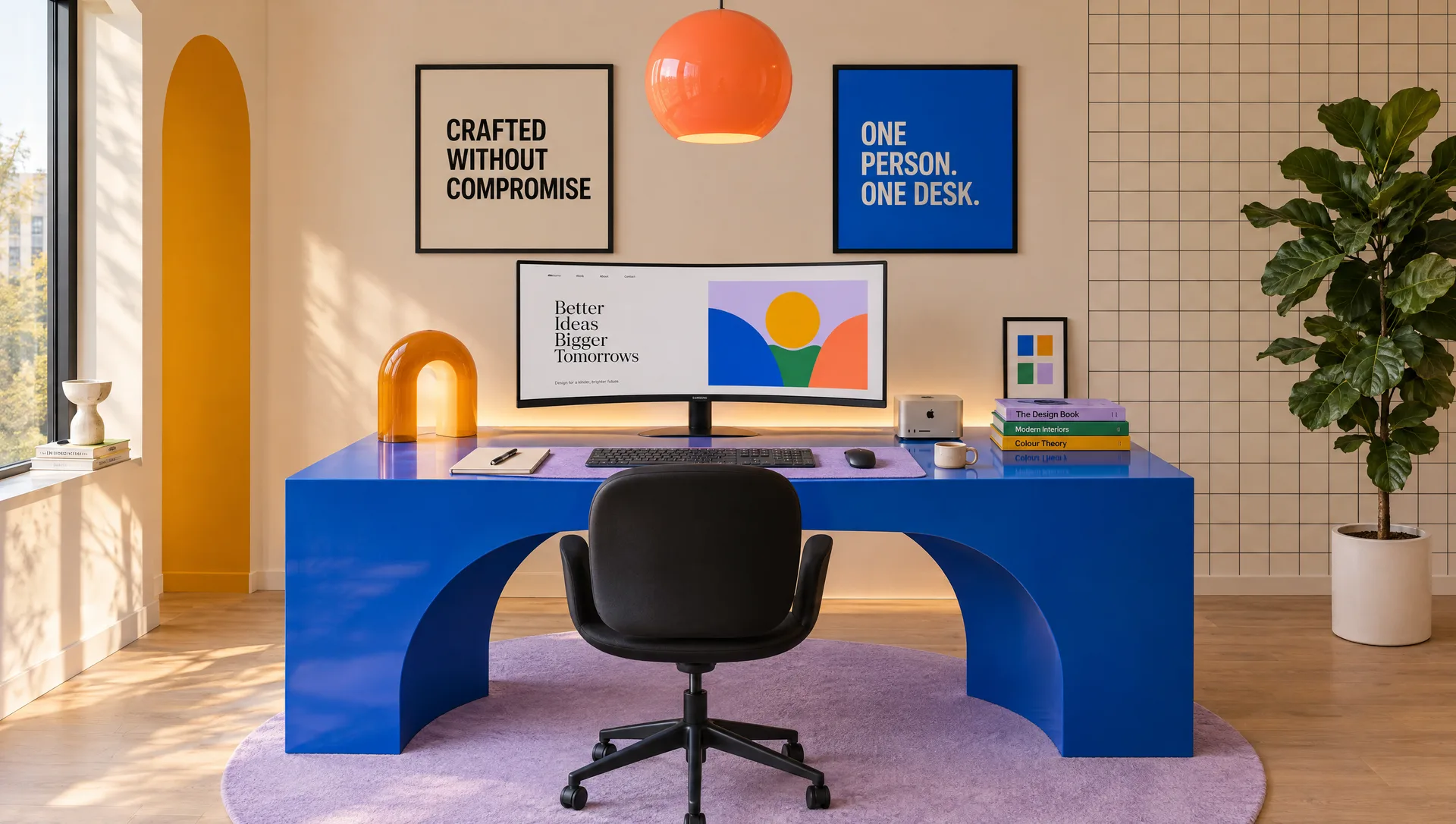 The studio desk