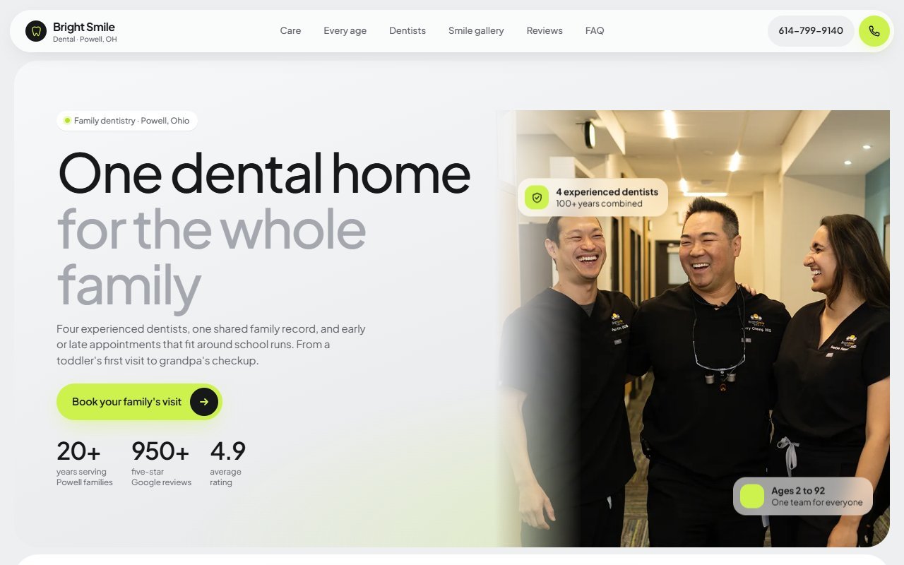 Bright Smile website
