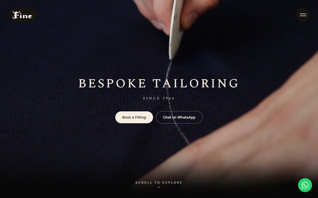 Fine Tailor website