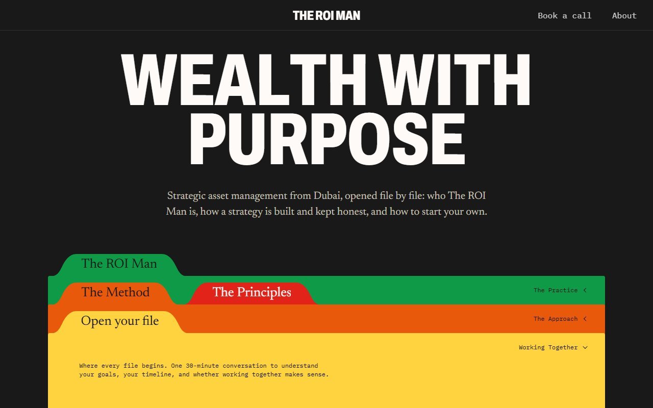 The ROI Man website