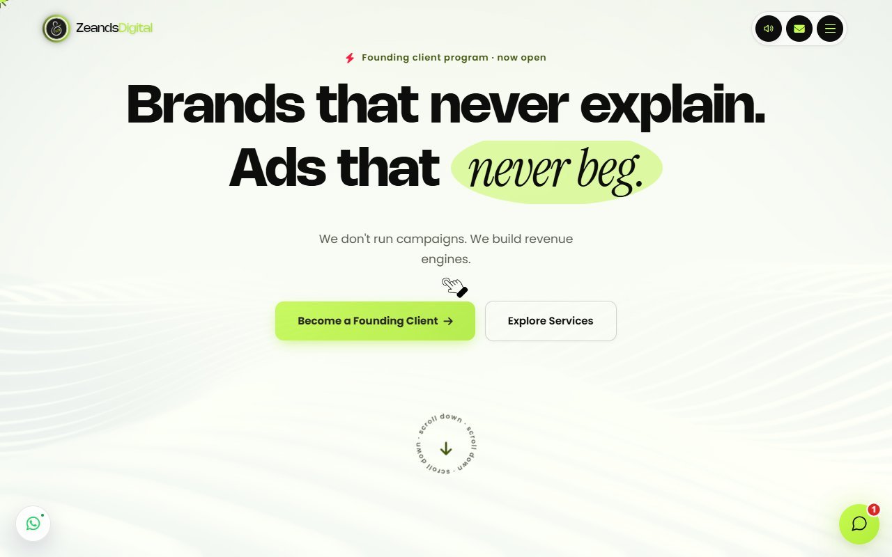 Zeands Digital website